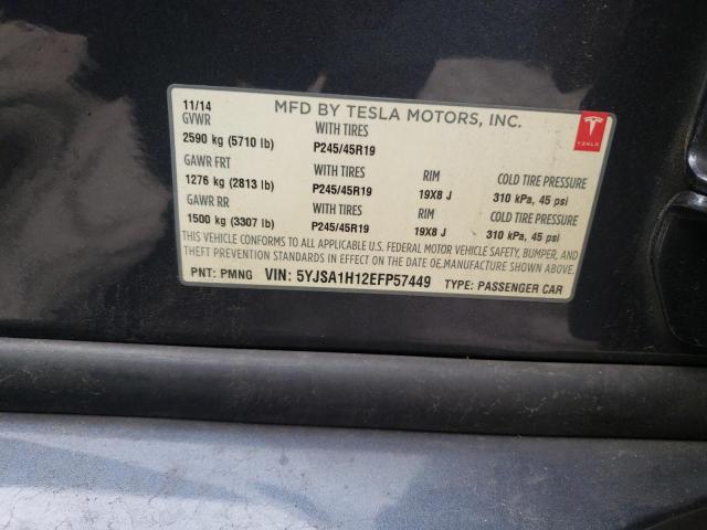 5YJSA1H12EFP57449 Tesla MODEL S