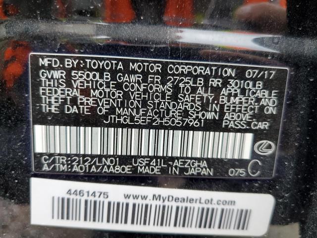 2017 LEXUS LS 460L JTHGL5EF2H5057961