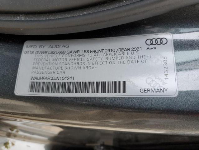 2018 AUDI S6 PRESTIG WAUHFAFC0JN104241