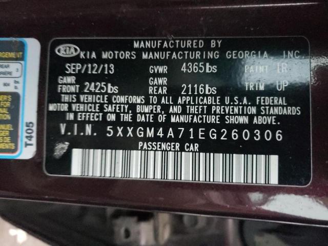 5XXGM4A71EG260306 KIA Optima