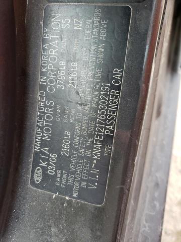 KNAFE121765302191 KIA SPECTRA LX