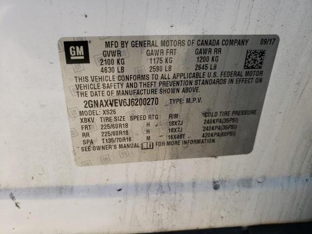 2018 CHEVROLET EQUINOX PR - 2GNAXVEV6J6200270