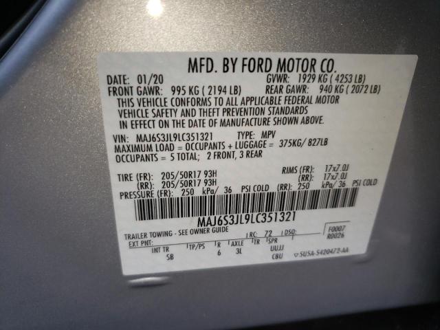 MAJ6S3JL9LC351321 Ford Ecosport Ses