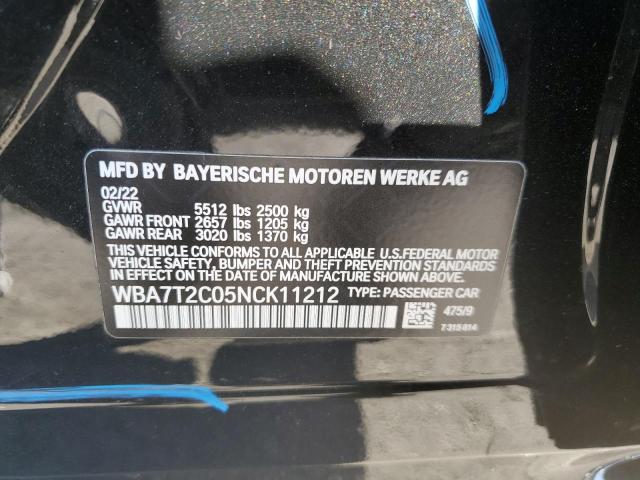 2022 BMW 740 I - WBA7T2C05NCK11212