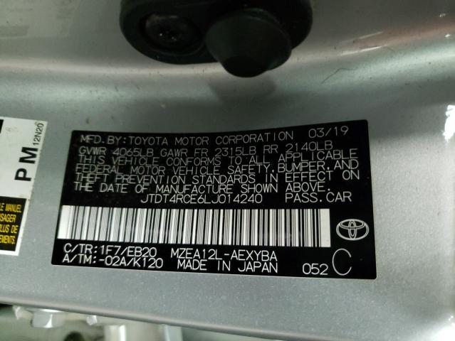 2020 TOYOTA COROLLA XS - JTDT4RCE6LJ014240