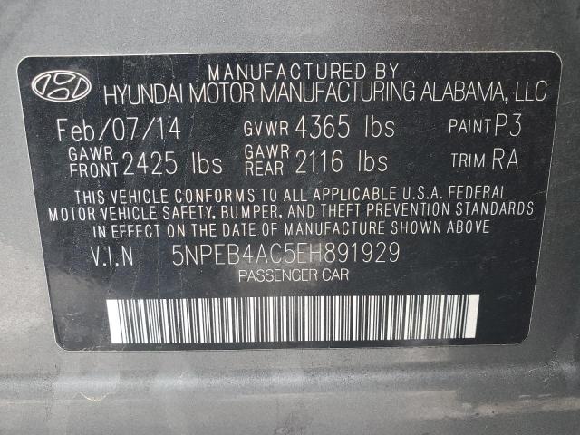 5NPEB4AC5EH891929 Hyundai SONATA GLS