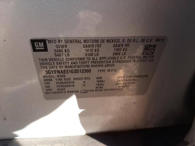 3GYFNAE31GS512366 Cadillac SRX