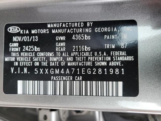 5XXGM4A71EG281981 KIA Optima Lx