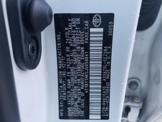 2018 TOYOTA CAMRY L/LE 4T1B11HK5JU058841