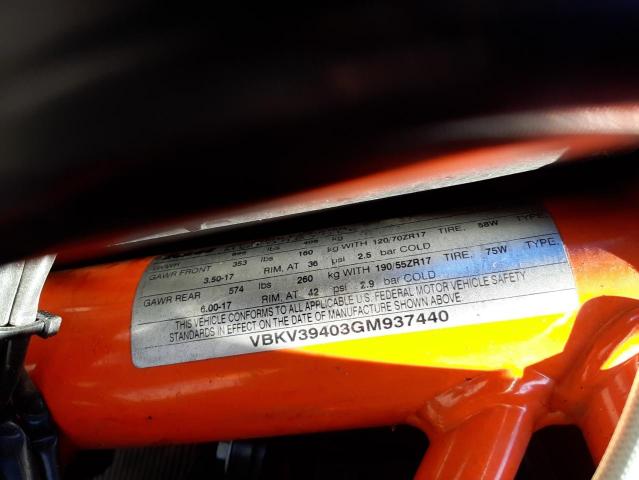 2016 KTM 1290 SUPER - VBKV39403GM937440
