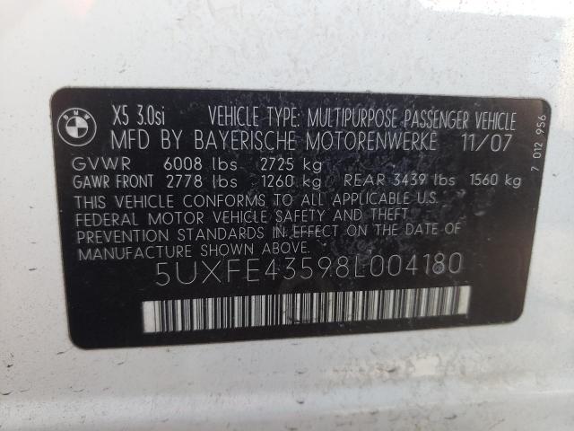 5UXFE43598L004180 BMW X5 3.0I