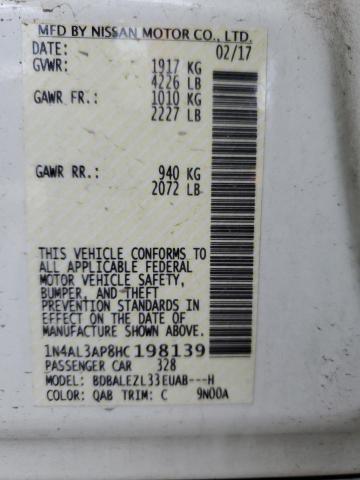 1N4AL3AP8HC198139 Nissan ALTIMA 2.5