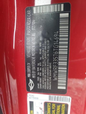 WMWRF33576TG14694 Mini Cooper