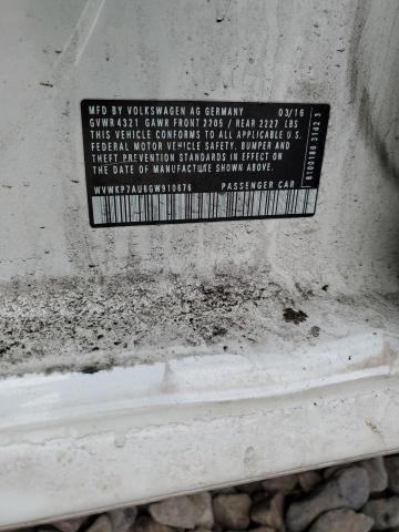 2016 VOLKSWAGEN E-GOLF SE WVWKP7AU6GW910676