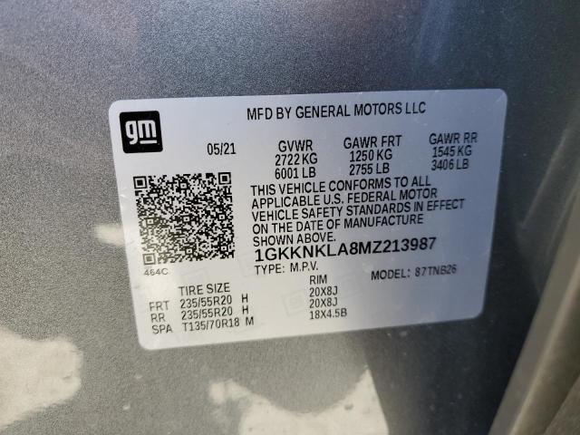 1GKKNKLA8MZ213987 GMC Acadia