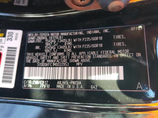 2021 TOYOTA SIENNA XSE - 5TDDSKFC1MS032953