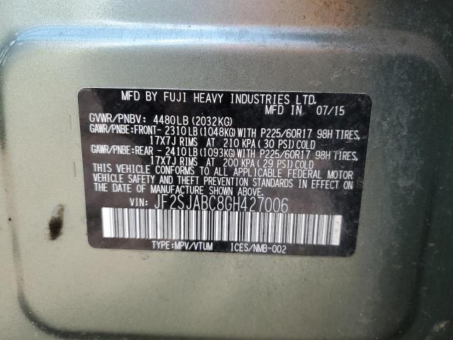 JF2SJABC8GH427006 Subaru Forester