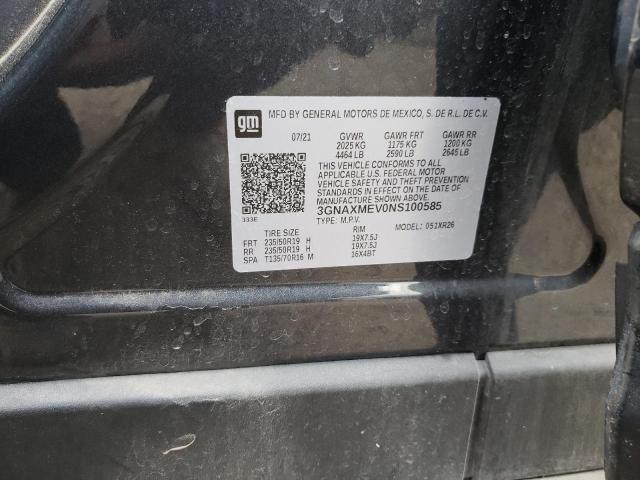 2022 CHEVROLET EQUINOX RS 3GNAXMEV0NS100585