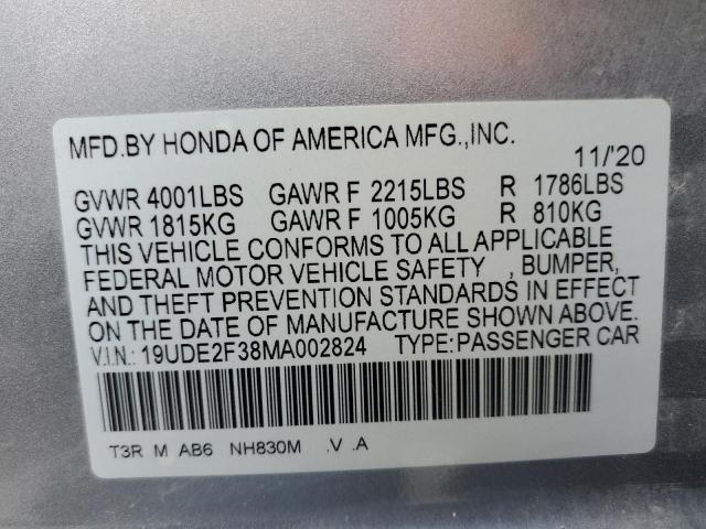 19UDE2F38MA002824 Acura ILX