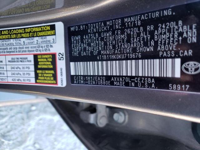 2019 TOYOTA CAMRY L - 4T1B11HK0KU719676