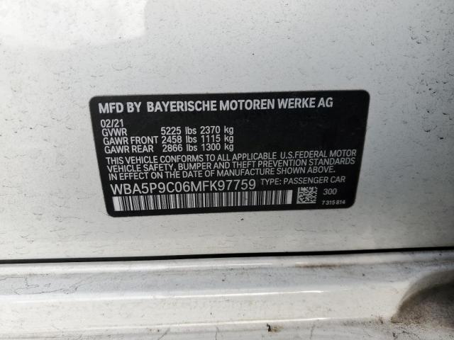 2021 BMW 330XE WBA5P9C06MFK97759