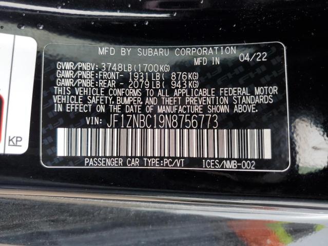 2022 TOYOTA GR 86 JF1ZNBC19N8756773