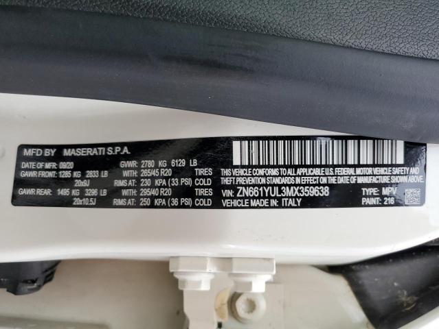 ZN661YUL3MX359638 Maserati Levante S Luxury