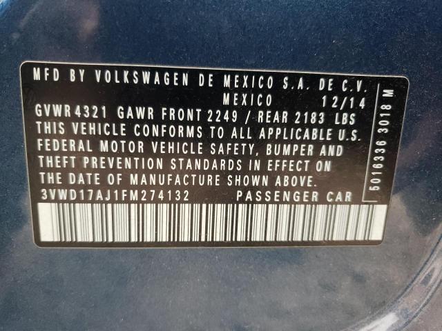 2015 VOLKSWAGEN JETTA SE - 3VWD17AJ1FM274132