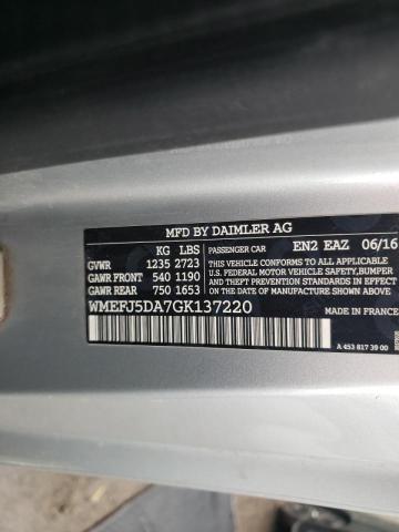 2016 SMART FORTWO - WMEFJ5DA7GK137220