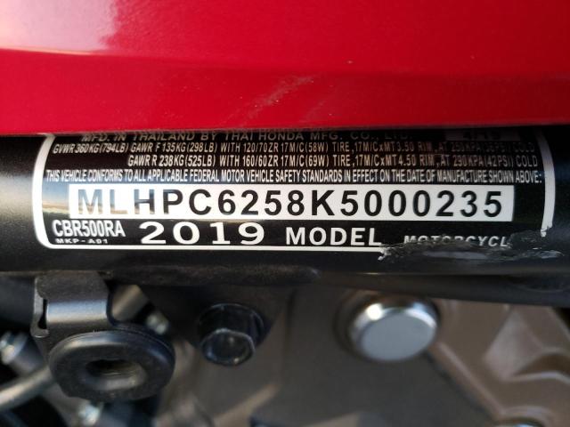 2019 HONDA CBR500 RA MLHPC6258K5000235