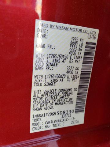2016 NISSAN TITAN XD S - 1N6BA1F20GN508130