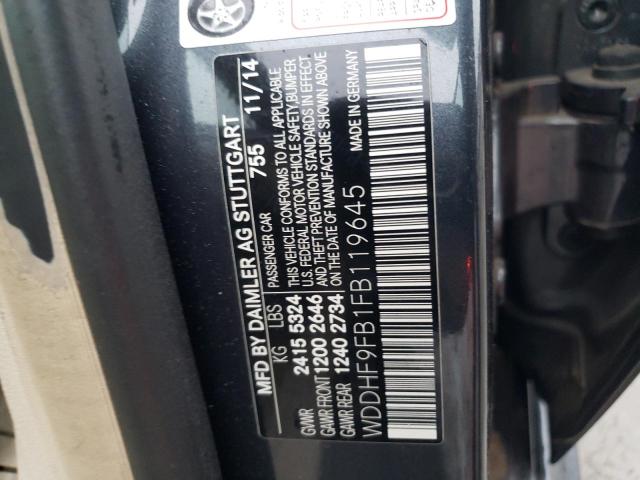 2015 MERCEDES-BENZ E 400 HYBR WDDHF9FB1FB119645
