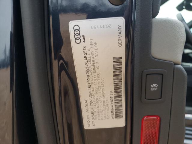 2017 AUDI A4 PRESTIG WAUFNAF40HN071514