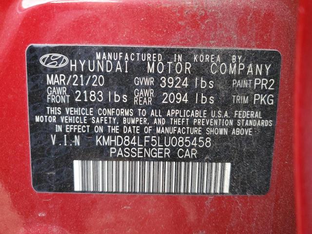 VIN KMHD84LF5LU085458 2020 HYUNDAI ELANTRA no.12