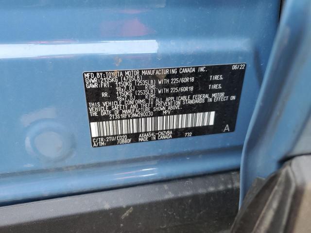 2022 TOYOTA RAV4 TRD O 2T3S1RFV3NW280030