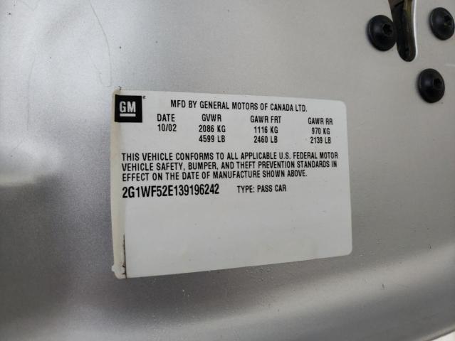 2003 Chevrolet Impala VIN: 2G1WF52E139196242 Lot: 54660613