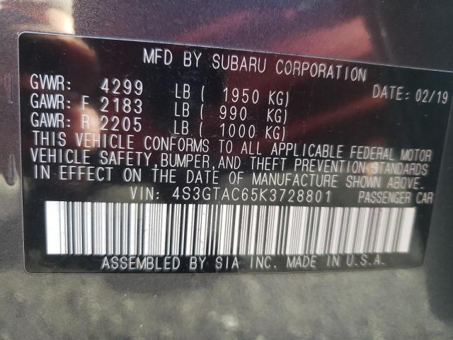 4S3GTAC65K3728801 Subaru Impreza Premium