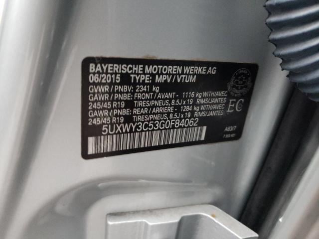 5UXWY3C53G0F84062 2016 BMW X3, photo no. 13