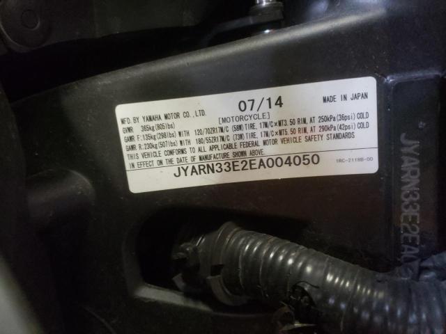 2014 YAMAHA FZ09 JYARN33E2EA004050