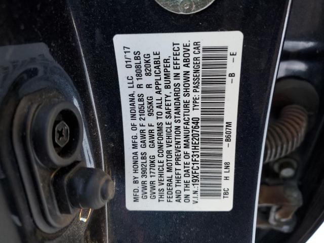 2017 HONDA CIVIC SEDN 19XFC1F31HE207640