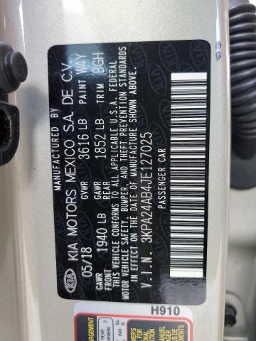 3KPA24AB4JE127025 KIA Rio