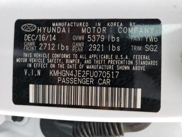 2015 HYUNDAI GENESIS 3. - KMHGN4JE2FU070517