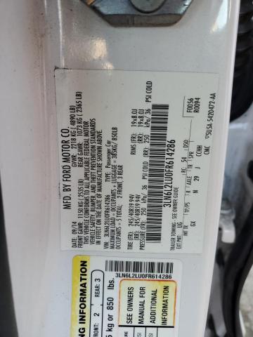 3LN6L2LU0FR614286 Lincoln MKZ