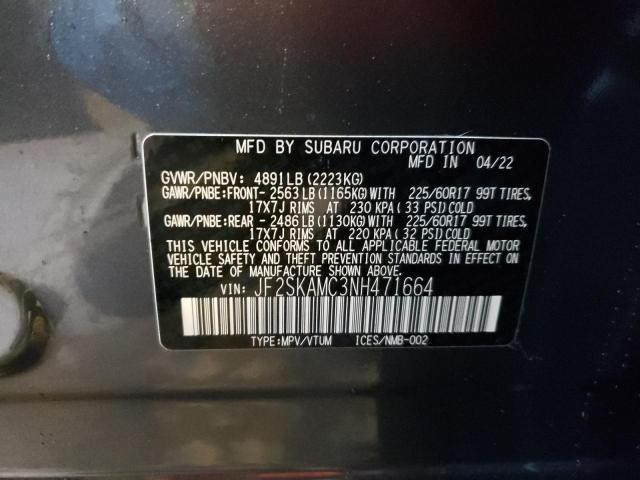 2022 SUBARU FORESTER W JF2SKAMC3NH471664