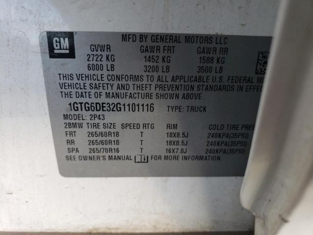 1GTG6DE32G1101116 GMC Canyon