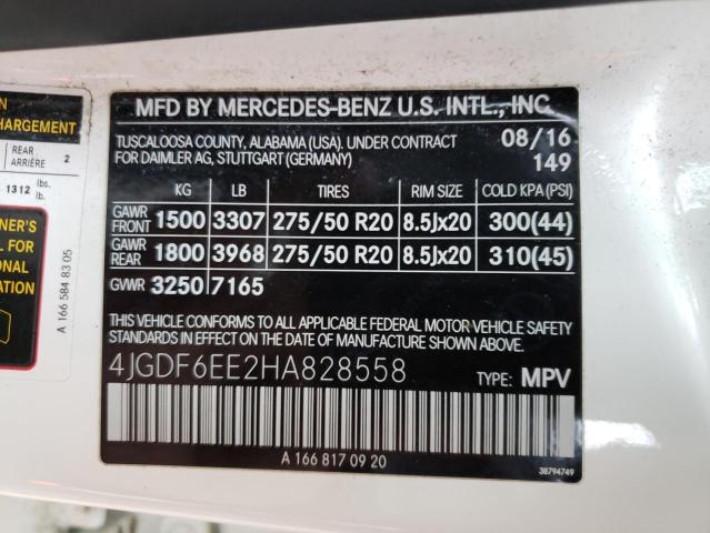 2017 MERCEDES-BENZ GLS 450 4M - 4JGDF6EE2HA828558