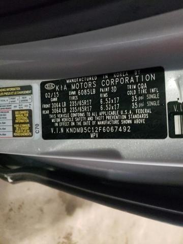KNDMB5C12F6067492 KIA SEDONA LX