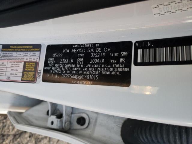 3KPF54AD6NE491015 KIA Forte Gt Line