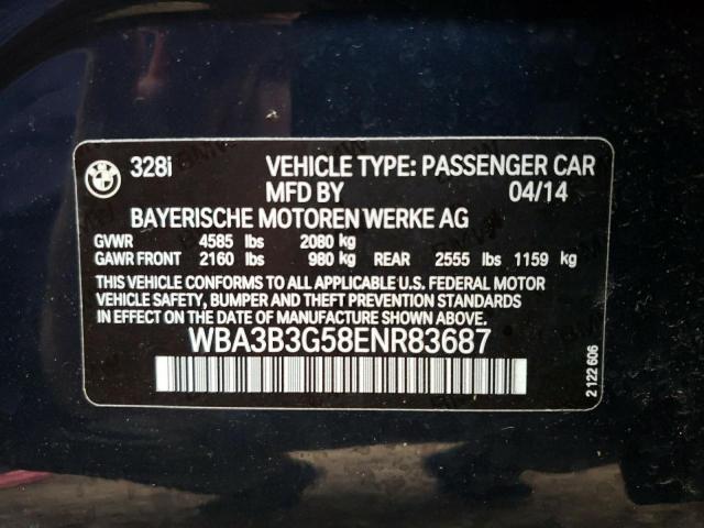 WBA3B3G58ENR83687 BMW 328 XI