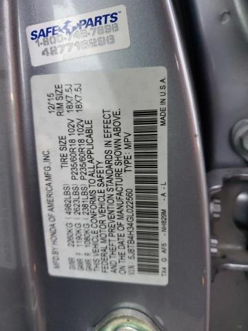 5J8TB4H34GL022560 Acura RDX